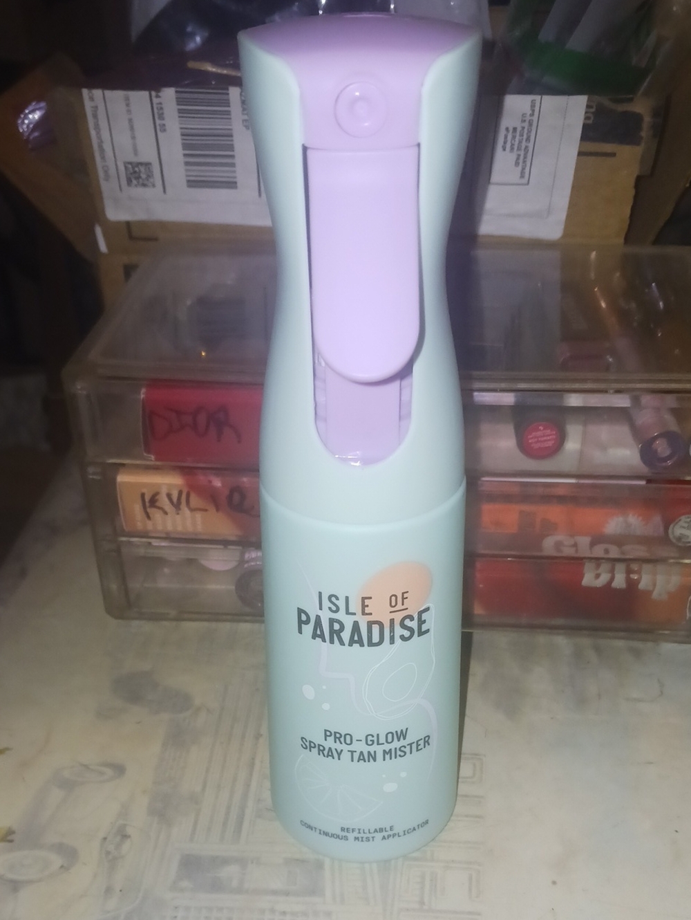 Isle of Paradise Mint Spray Tan Mister with Lilac Trigger